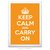 Poster Keep Calm and Carry On - Laranja - comprar online