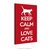 Poster Keep Calm and Love Cats na internet