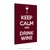 Poster Keep calm and Drink Wine na internet
