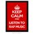 Poster Keep Calm and listen to RAP Music