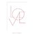 Poster LOVE - Rosê - Arte de decoração para casa - loja online