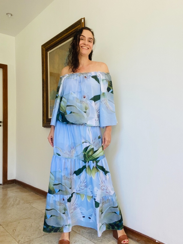 Vestido cigana hot sale branco longo