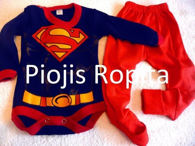 Set disfraz de superman body manga larga y pantalon