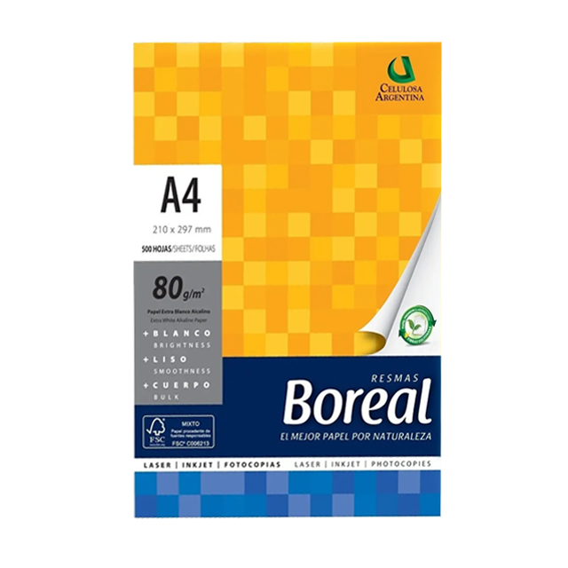 Resmas Boreal A4 80 Grs Caja X 10 Unidades Wynibox 3513