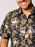 camisa floral manga curta masculina
