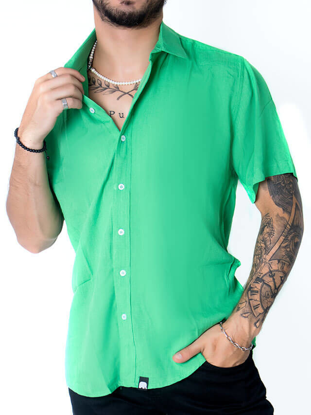 Camisa Xadrez Verde Masculina - Phiphi Camisaria