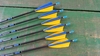 Flechas Carbono Spine 700 - Skylon Radius - PENAS NATURAIS 3" - azul/amarelo