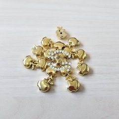 Botão de Maça Dourada ( 12 Pçs )