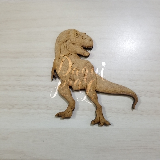 Kit 20 recorte aplique mdf dinossauro Tiranossauro Rex 20cm - Genitori  Laser