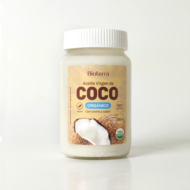Aceite De Coco Virgen Orgánico Natural 360ml