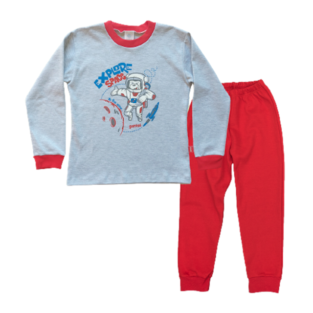 Pijama Gamise Manga Larga Algodon Con Estampa Nino Art.3660