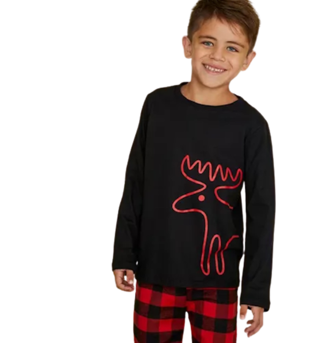 Pijama de niño de Mickey Mouse gris y rojo 70 % algodón-30 % poliéster