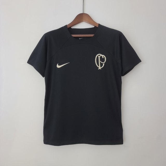 Camisa Corinthians Treino 23/24 Torcedor Nike Masculina - Preta