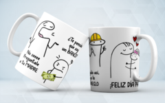 Taza Cerámica Dia del Padre Folk - Mercería Mayorista Costuras