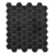 Malla de Cerámica Esmaltada 26x30cm - Modelo Hexa Negro