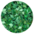 Rombitos de vidrio 2x1cm x 50grs. Verde c/glitter