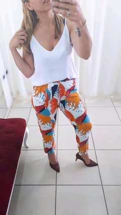 Pantalón Mora Estampa Celeste - tienda online