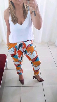 Pantalón Mora Estampa Celeste