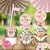 Kit imprimible personalizado animales del bosque rosa zorrito shabby personalizado cumpleaños bautizo bautismo babyshower