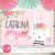 Banner backdrop imprimible personalizado conejita coneja rosa flores