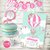 Kit Imprimible Globo Aerostático Rosa shabby colores pastel personalizado digital hot air balloon printable DIY