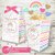 Kit imprimible personalizado cumpleaños fiesta arcoiris pastel glitter lluvia corazones amor candybar baby shower