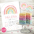 kit imprimible arcooiris nordico boho personalizado colores pastel cumpleaños fiesta decoracion deco diy rainbow party  invitacion tarjeta