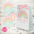 kit imprimible arcooiris nordico boho personalizado colores pastel cumpleaños fiesta decoracion deco diy rainbow party  invitacion tarjeta