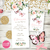 Kit imprimible mariposas acuarela glitter rosas vintage shabby romántico cumpleaños baby shower invitacion tarjeta digital butterfly party printable