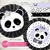 Kit imprimible panda party lila cumpleaños invitación pandita baby shower bautismo