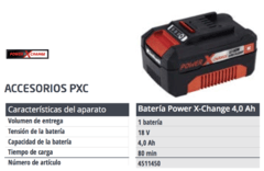 Bateria Ion Litio Einhell Power X-Change 18v 4,0 AH en internet