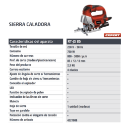 Sierra Caladora Einhell RT-JS 85 750w - Ferreteria Industrial Aguilar