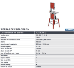 SIERRA SIN FIN EINHELL TC-SB 305 U P/MADERA 750W en internet