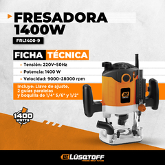 FRESADORA REBAJADORA LUSQTOFF FRL1400-9 1400W - comprar online