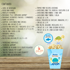 Kit Imprimible Animalitos del Mar Nene, personalizado - comprar online