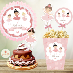 Kit Imprimible Bailarina Clasica Ballet decoracion torta cake topper