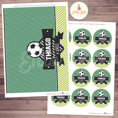 Kit imprimible fútbol personalizado cumpleaños