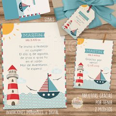 Kit imprimible nautico vintage marinero, 1 añito bautismo baby shower