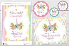 Kit Imprimible Unicornio, personalizado