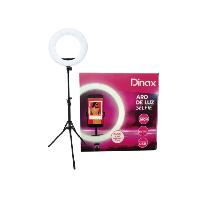 Aro de Luz Led de 26cm Con Tripode Dinax