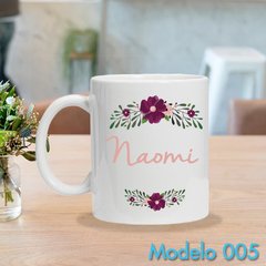 Taza Floreada con Nombre - tienda online