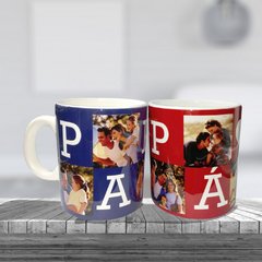 Taza Ceramica PAPÁ con 5 fotos en internet