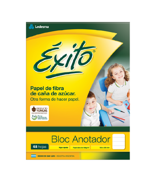 BLOC PEGADO ANOTADOR ÉXITO 48 HOJAS RAYA, 100 G/M2 - C: 100007