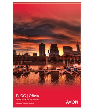 BLOC PEGADO OFICIO AVON 80 HOJAS CUADRO 65G/M2 - C: 100023