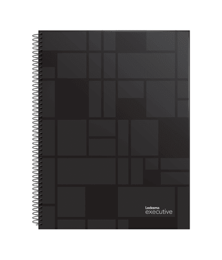 CUADERNO ESPIRAL EXECUTIVE 16x21cm NEGRO 120 HOJAS CUADRO, 75G/M - C: 100751