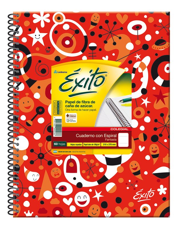 CUADERNO ESPIRAL E7 (21X27) COLEGIAL FANTASIA ROJO 60 HOJAS RAYA, 100 G/M2 - C: 100790 CUADERNO ESPIRAL E7 (21X27) COLEGIAL FANTASIA ROJO 60 HOJAS RAYA, 100 G/M2 - C: 100790