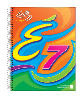 CUADERNO ESPIRAL E7 (21X27) COLEGIAL TAPA DURA 60 HOJAS RAYA, 100 G/M2 - C: 100792