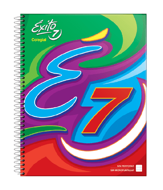 CUADERNO ESPIRAL E7 (21X27) COLEGIAL TAPA DURA 100 HOJAS CUADRO, 100 G/M2 - C: 100793