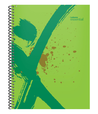 CUADERNO ESPIRAL 22X29 CM ESSENTIAL VERDE 84 HOJAS RAYA, 75G/M2 - C: 100851