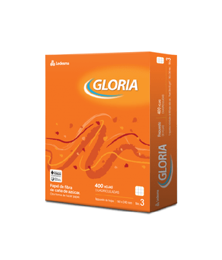 REPUESTO ESCOLAR N°3 GLORIA 400 HOJAS CUADRO, 65 G/M2 - C: 100873